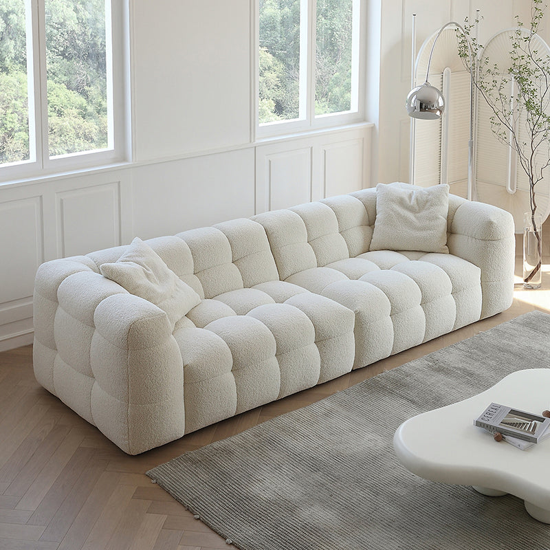 Aeris Candy-Shaped Upholstered Boucle Couch