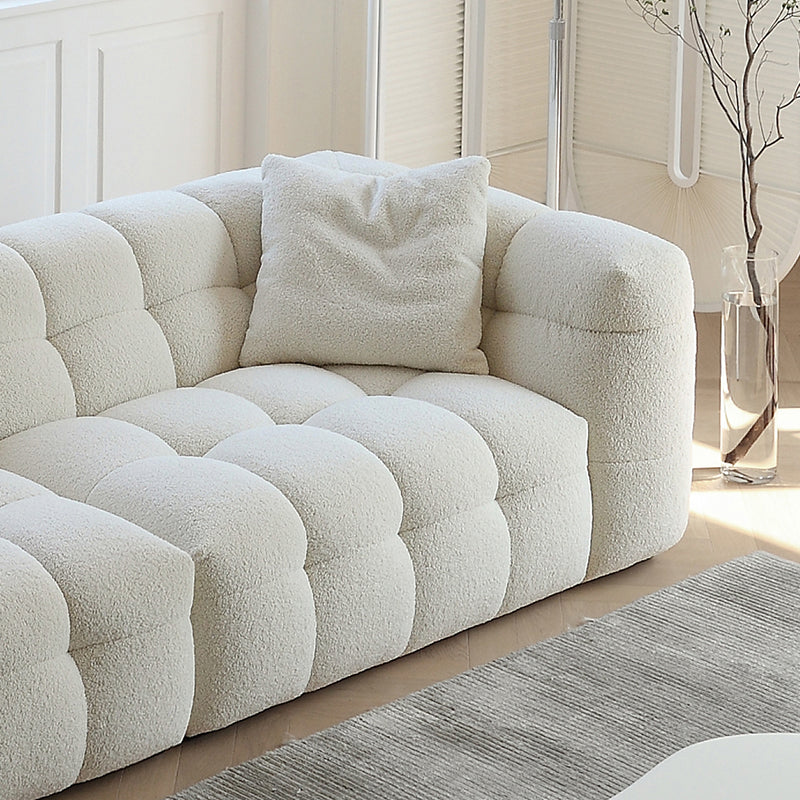 Aeris Candy-Shaped Upholstered Boucle Couch