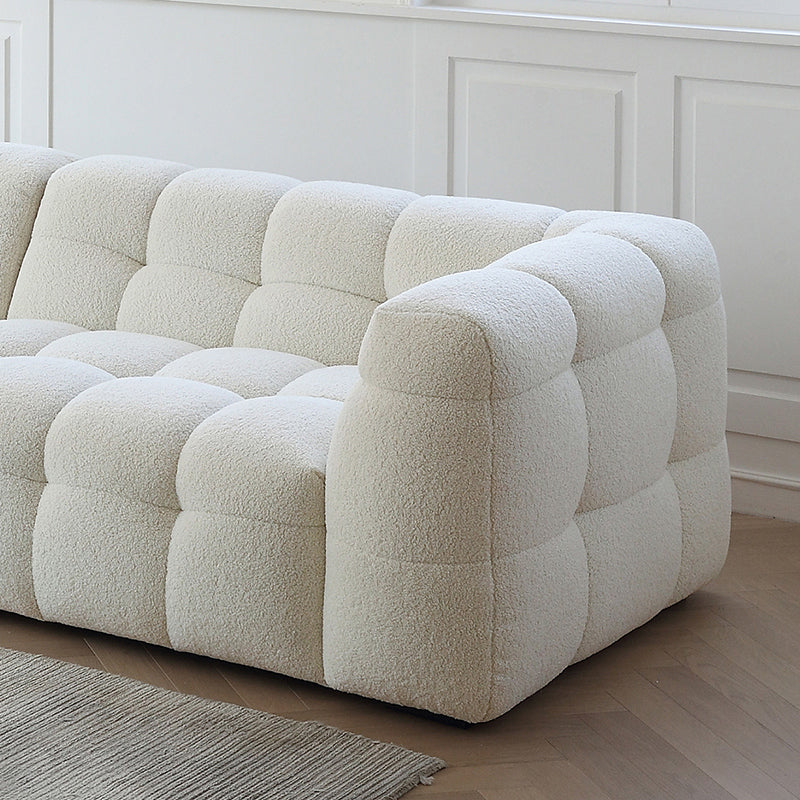 Aeris Candy-Shaped Upholstered Boucle Couch