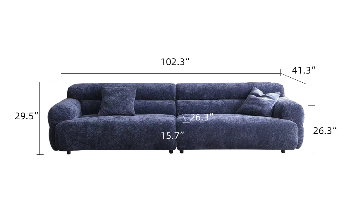 Daniel Oversized Chenille Upholstered Sofa