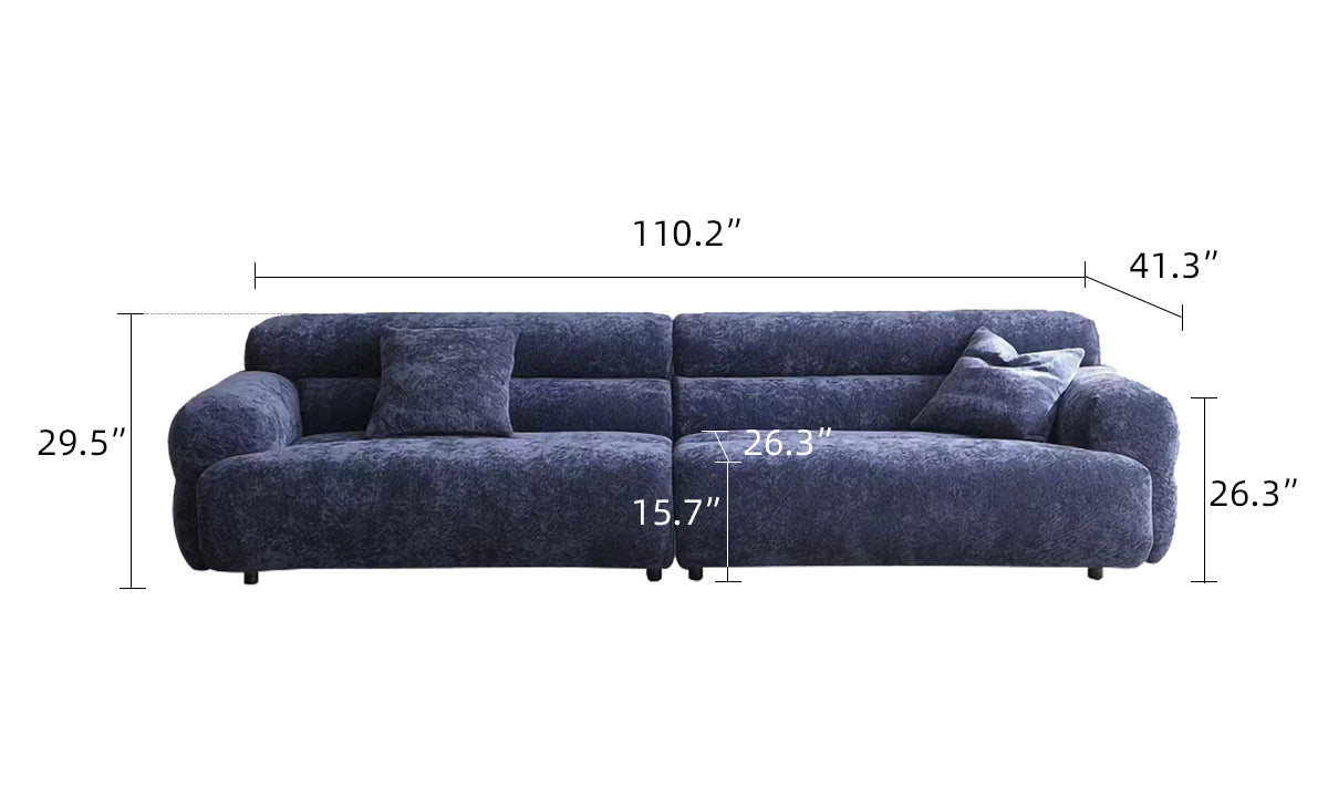 Daniel Oversized Chenille Upholstered Sofa