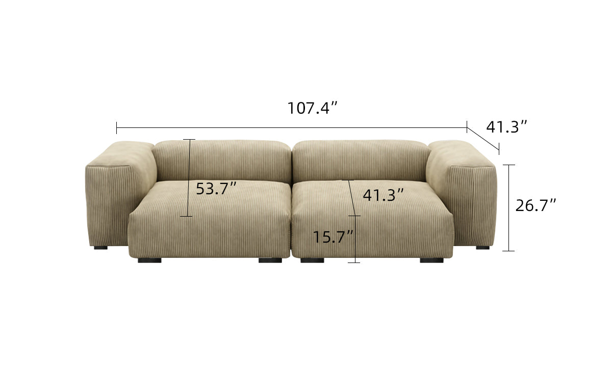 Marshall Square Free-Combined Modular Chenille Sectional