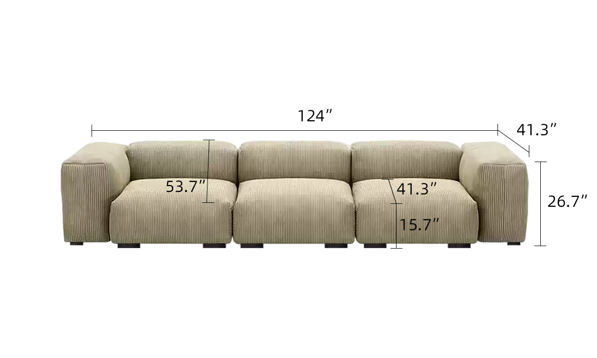 Marshall Square Free-Combined Modular Chenille Sectional