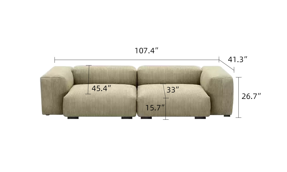 Marshall Square Free-Combined Modular Chenille Sectional