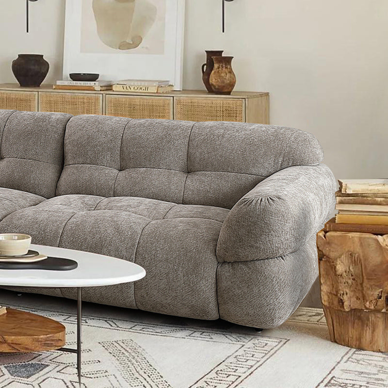 Tiffany Marshmallow Upholstered Boucle Couch