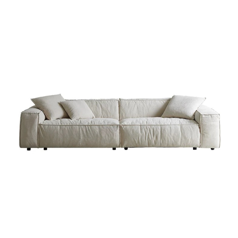 Verona Minimalist Linen Fabric Block Sofa